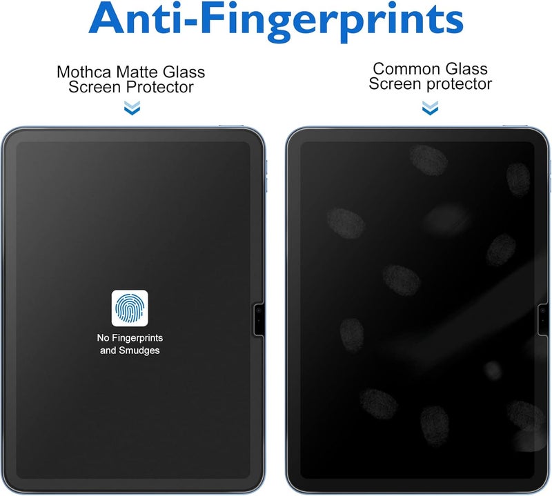 Mothca Matte Glass Screen Protector for iPad 11-inch A16 2025 (11th Generation) / iPad 10th Generation 10.9-inch 2022 Anti-Glare & Anti-Fingerprint Tempered Glass (Not Privacy) with Alignment Frame - Image 3